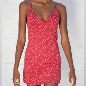 Brandy Melville Amara Red Floral Summer Dress